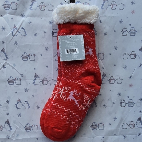 Cozy Red Holiday Socks - Picture 3 of 5